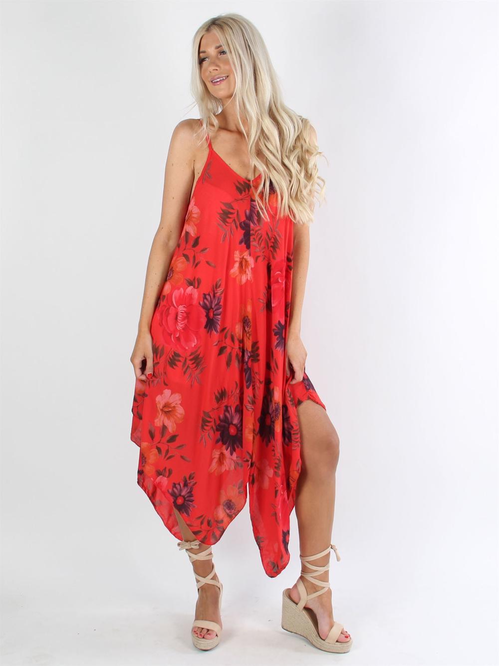 Michigan - Armygrøn stribet stropkjole i løs pasform